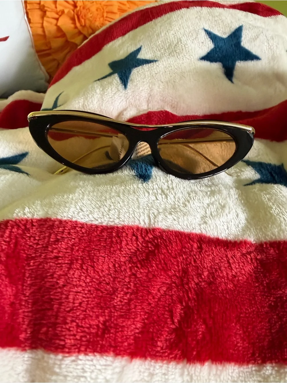 Black Cat-Eye Sunglasses with Brown Lenses from Anthropology